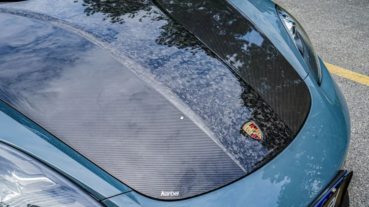 Karbel Carbon Dry Carbon Fiber Double-Sided Hood Bonnet For Porsche 991 911 & 718 1