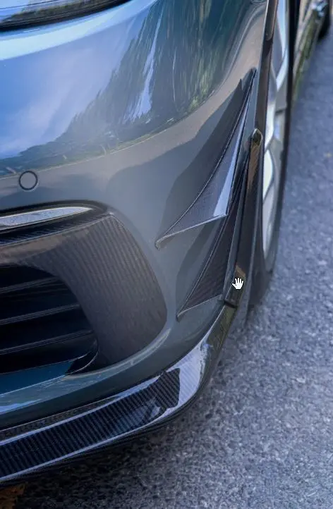 Karbel Carbon Dry Carbon Fiber Front Bumper Canards For Porsche 718 Cayman & Boxster 1