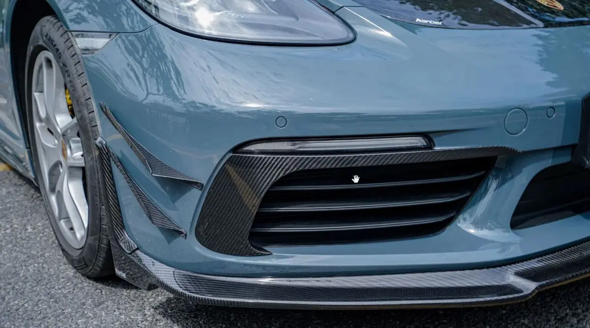 Karbel Carbon Dry Carbon Fiber Front Lip For Porsche 718 Cayman & Boxster 1