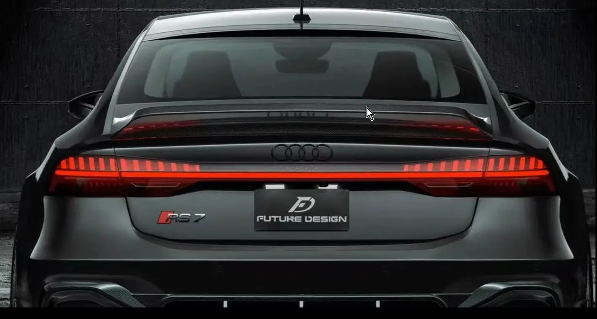 Future Design Blaze Carbon Fiber Rear Spoiler For Audi Rs7 S7 A7 C8 2020+ 1