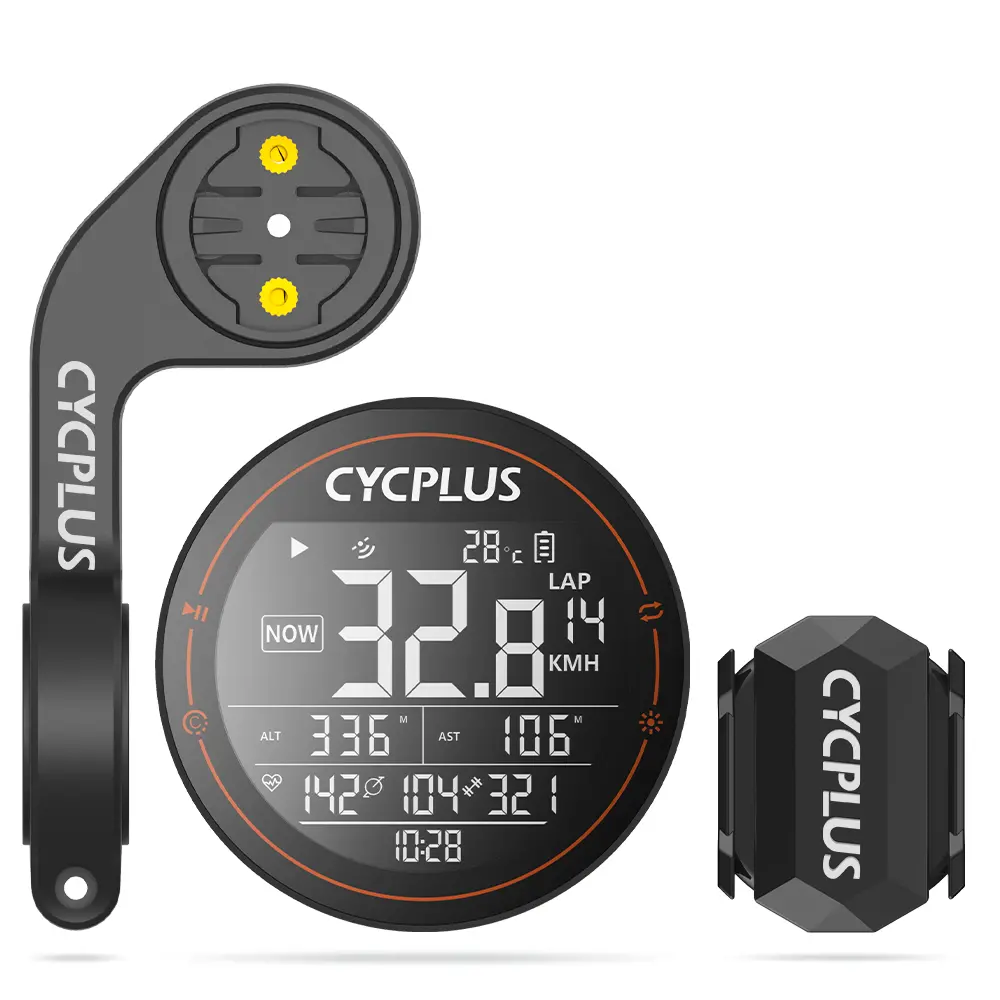 Cycplus Bike Computer M2 + Front Mount Z1 + C3 Bike Speed & Cadence Sensor 1