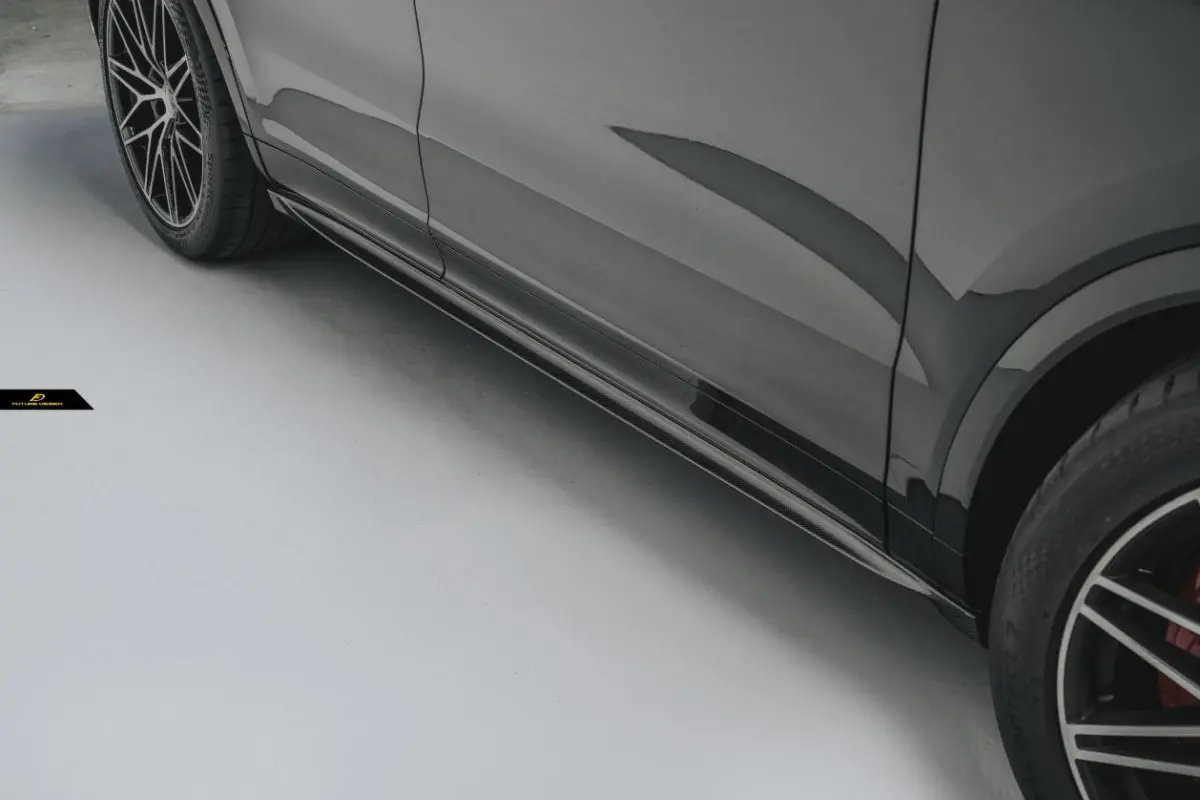 Future Design Carbon Fiber Side Skirts For Porsche Cayenne Coupe 2019+ 1