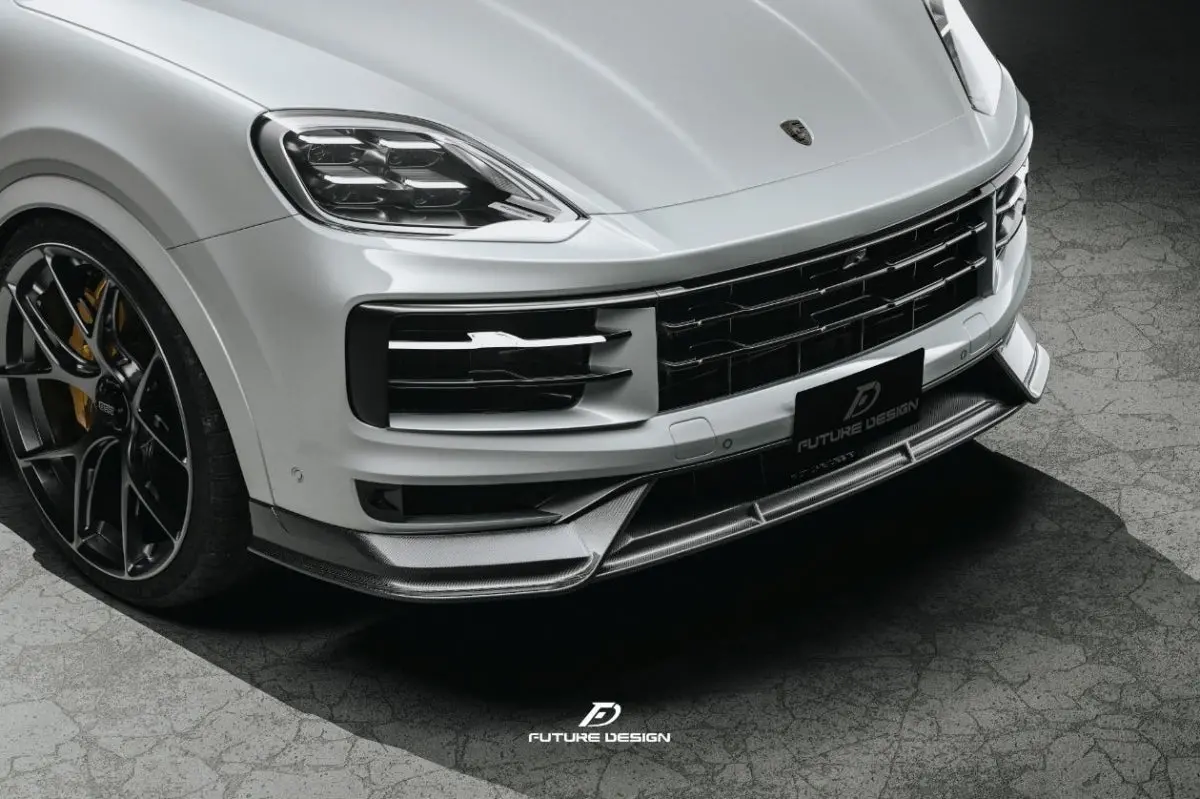 Future Design Carbon Fiber Front Lip For Porsche Cayenne 9Y0 & Cayenne Coupe 2024+ 1