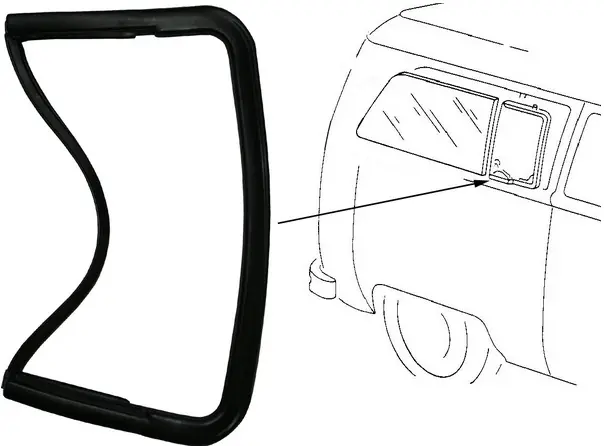 Rear Side Opening Quarter Window Seal, Kombi 1968-79 1