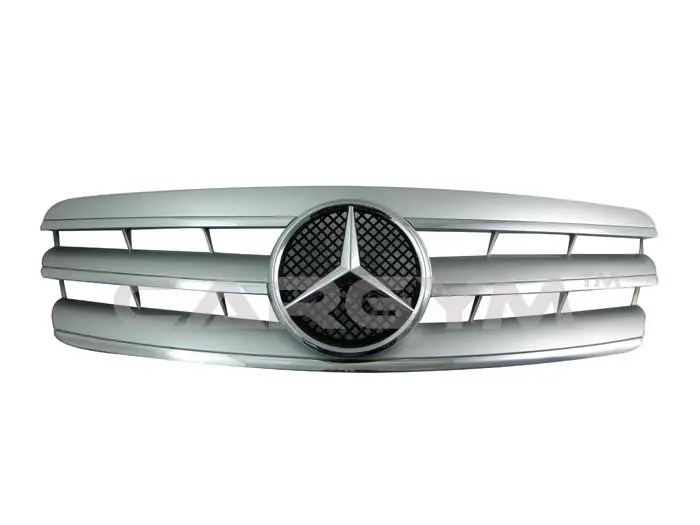 Mercedes-Benz W203 C-Class 3-Rows Cl-Type Silver & Chrome Grill 1