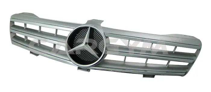 Mercedes-Benz W219 Cls 3-Rows Silver & Chrome Front Grill 1