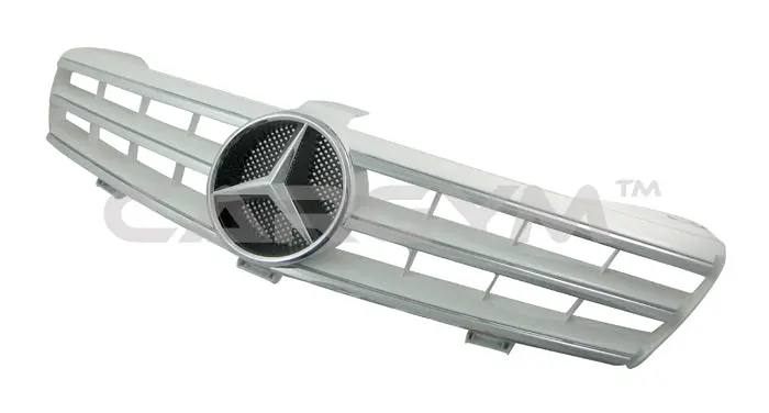 Mercedes-Benz W219 Cls 3-Rows White & Chrome Front Grill 1
