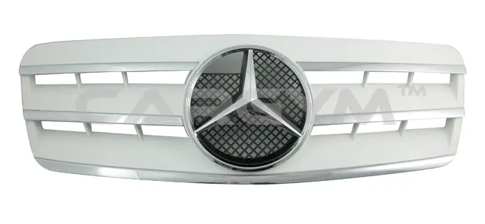 Mercedes-Benz W208 Clk 3-Rows White & Chrome Front Grill 1