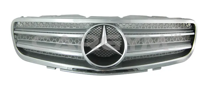 Mercedes-Benz 03-06 R230 Sl Class Silver & Chrome Front Grill 1