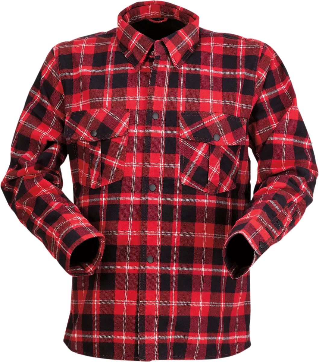 Z1R Duke Plaid Flannel Shirt – Red/Black Checkered Pattern, Size Xl 1