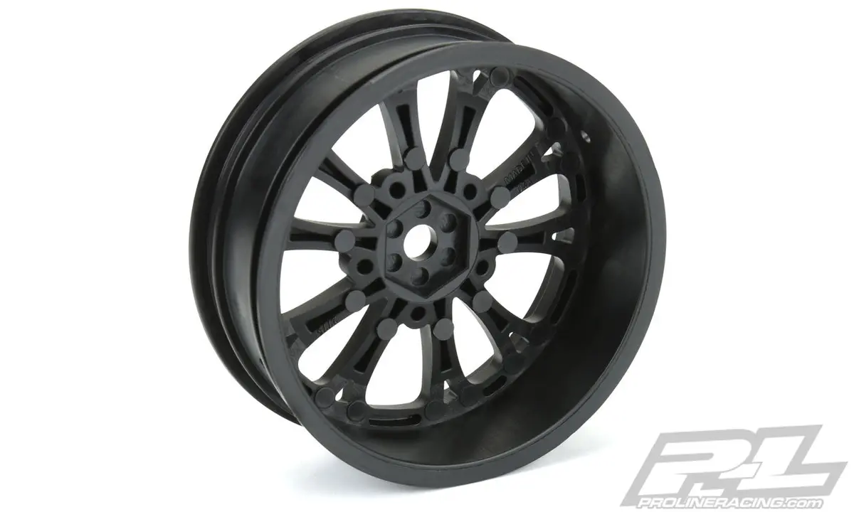 2775-03 Pomona Drag Spec 2.2" Black Front Wheel For Slash 2Wd & Ae Dr10 1