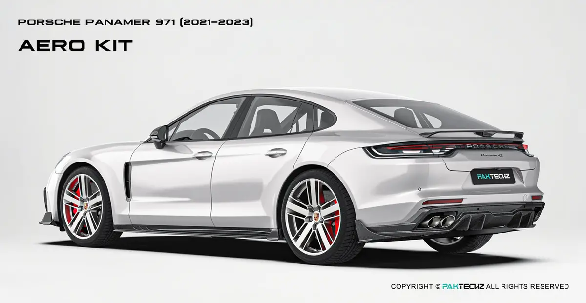 Paktechz Dry Carbon Fiber Aero Body Kit For Porsche 2021-2023 Panamera 5