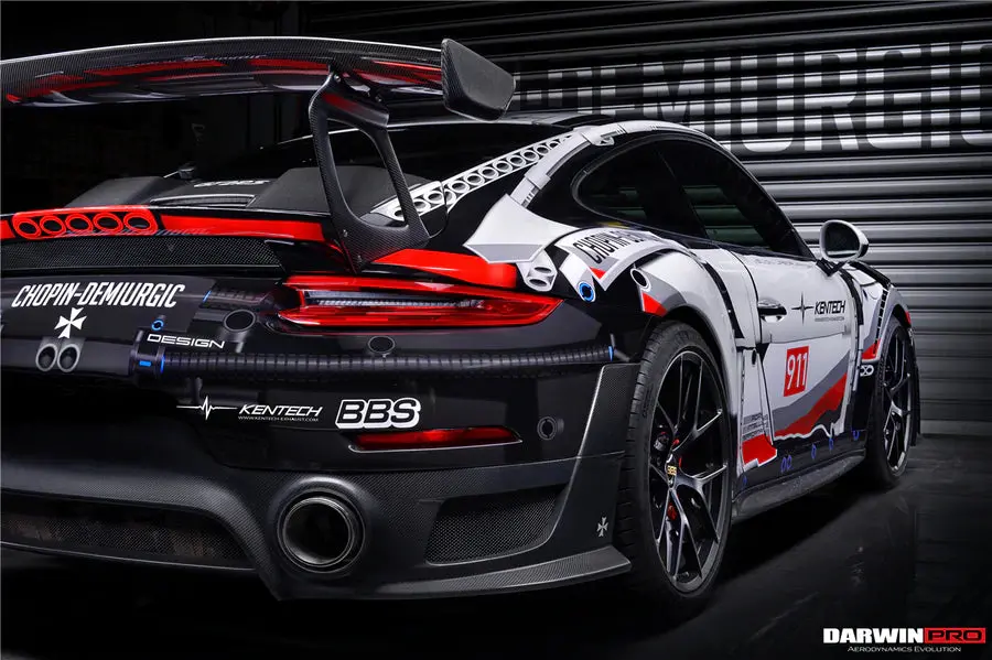 Darwinpro 2016-2019 Porsche 911 991.2 Gt2 Rs Style Partial Carbon Fiber Full Body Kit 2
