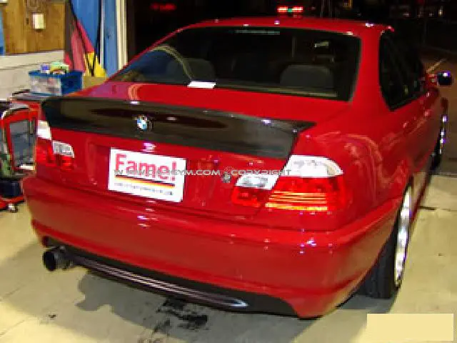 Bmw E46 3-Series Sedan Csl Style Carbon Fiber Rear Spoiler 1