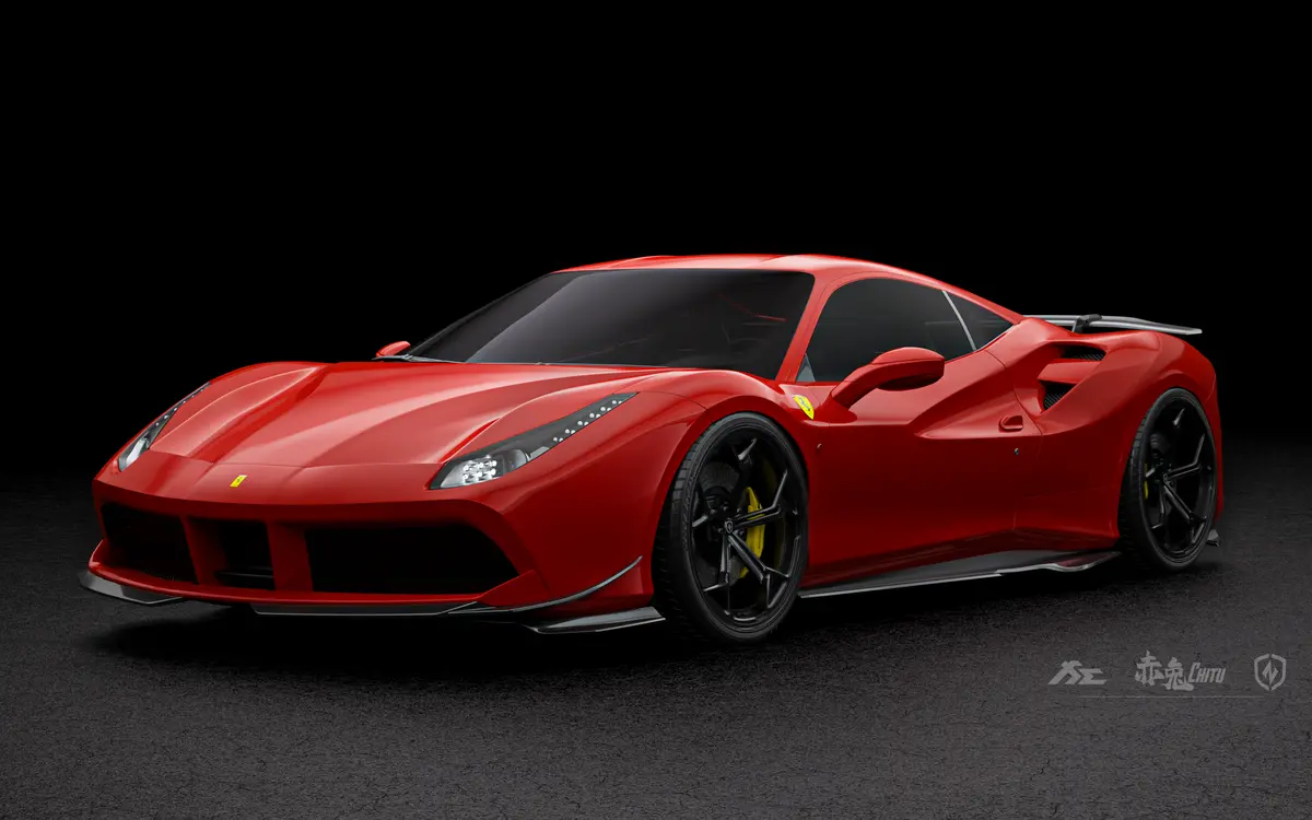 Zacoe X Ferrari 488 Gtb Carbon Fiber Chitu Body Kit 1