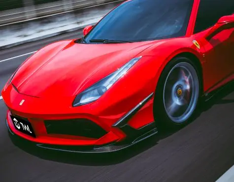 Ferrari 488 Gtb Carbon Fiber Front Lip With Mask Set 1