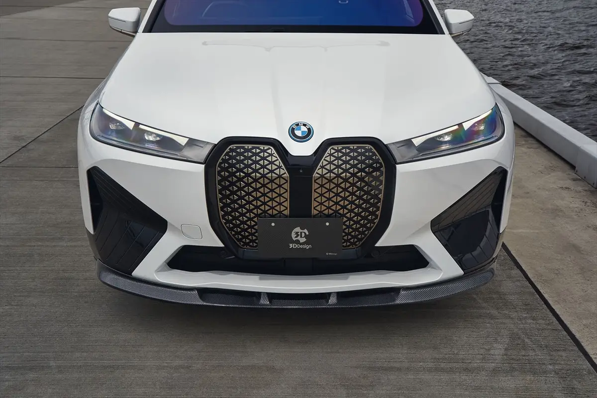 3D Design Carbon Fiber Front Lip For Bmw Ix I20 M60 1
