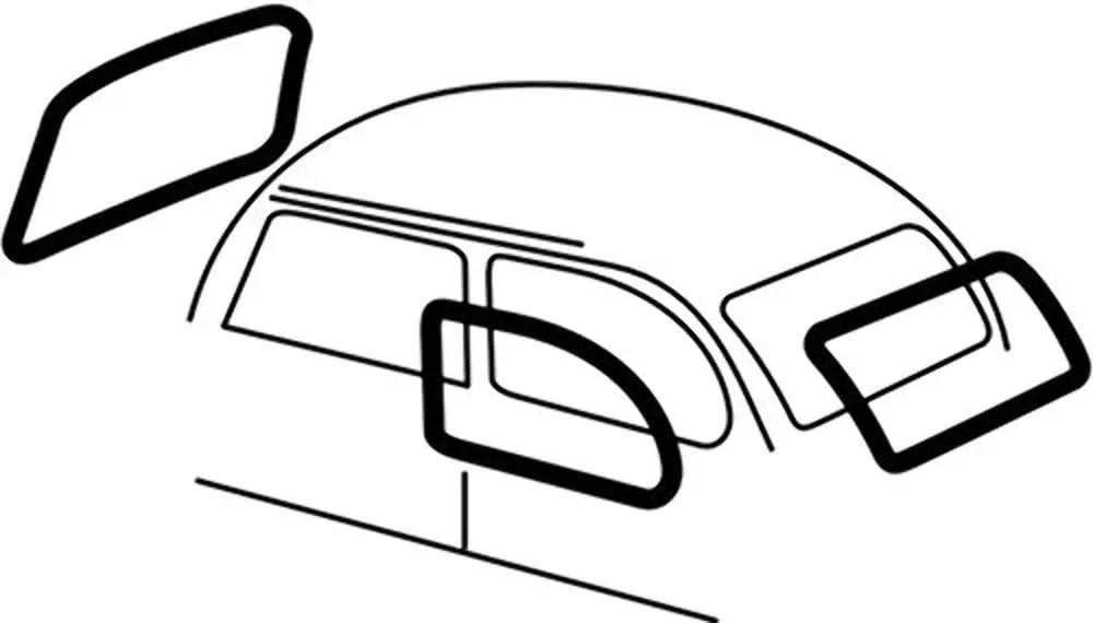 Window Rubber Kit, Type 3 Squareback Cal Look 1964-73 1