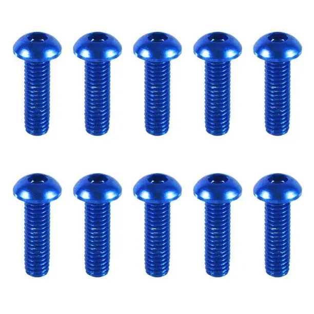 61374 Fsh Blue Button Head Aluminum Screw Pack -10Pcs 1