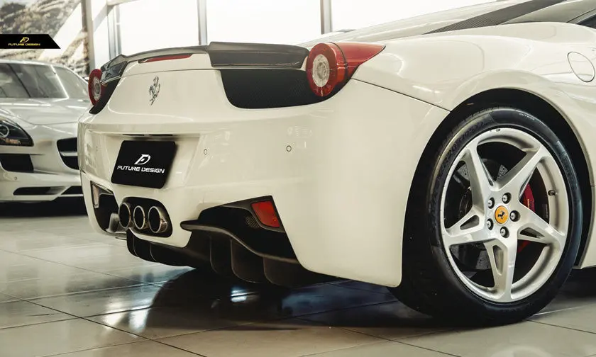 Future Design Dry Carbon Fiber Rear Spoiler Wing For Ferrari 458 Italia 1