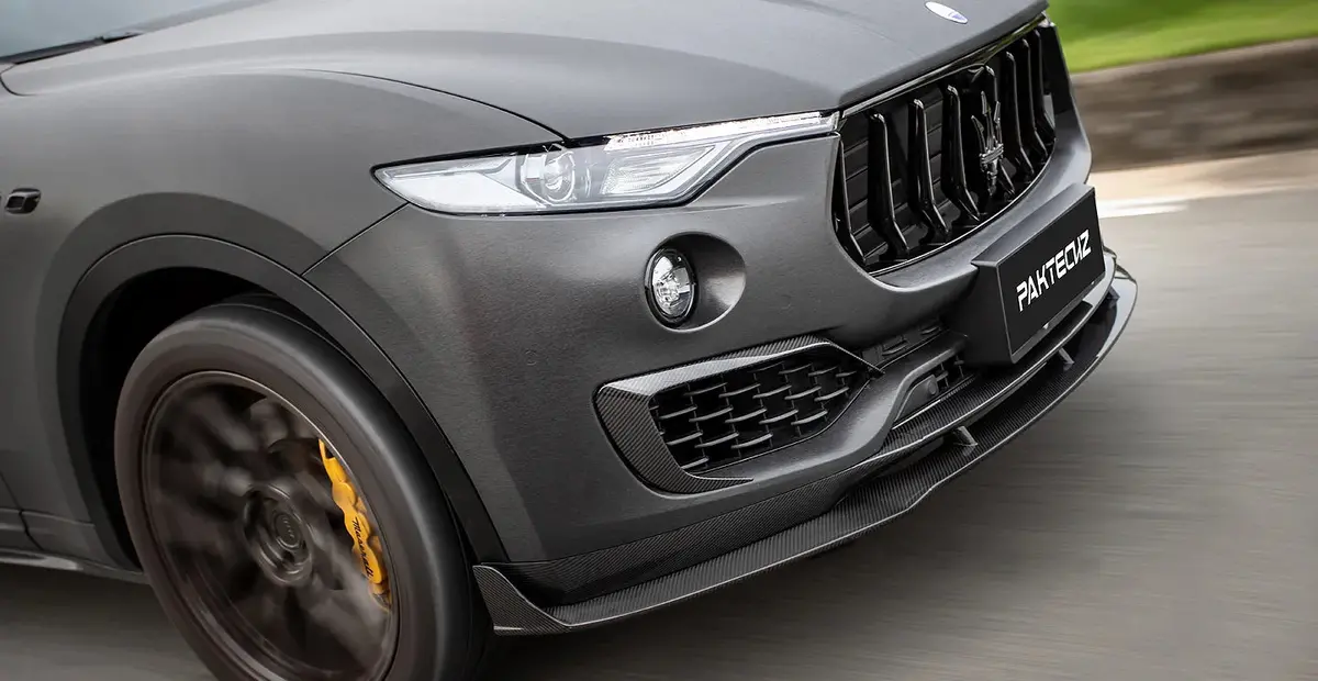 Paktechz Carbon Fiber Front Bumper Upper Splitter For Maserati Levante 1