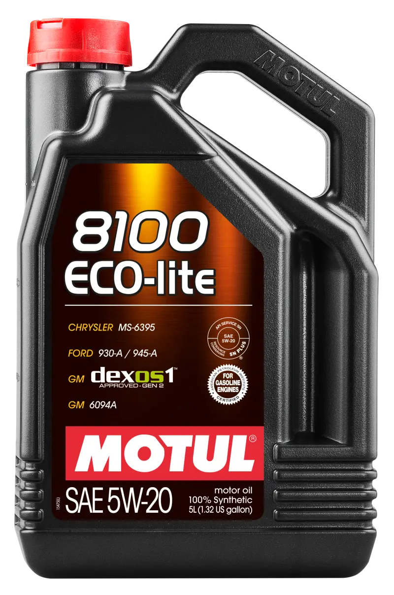 Motul 8100 Eco-Lite 5W-20 Full Synthetic Engine Oil – 5 Liter Bottle 1
