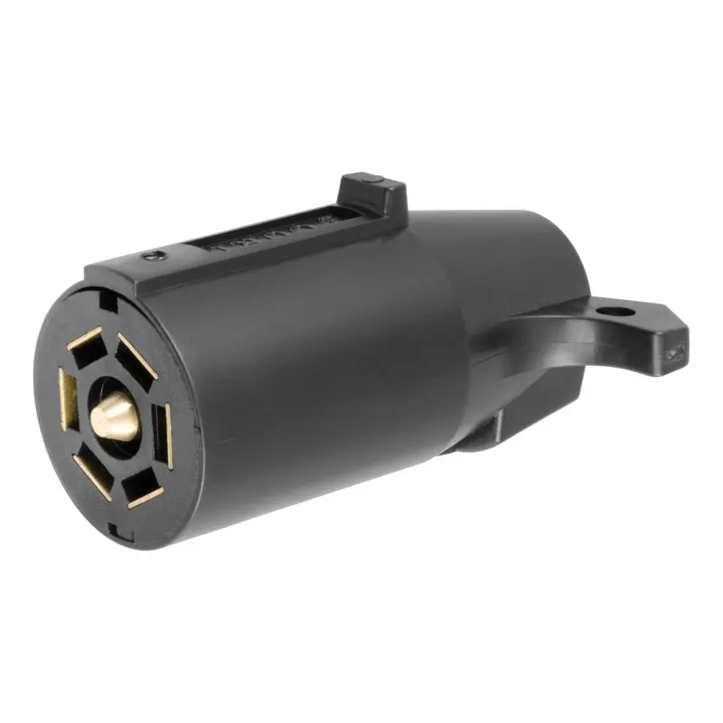 Curt 7-Way Rv Blade Connector Plug – Trailer-Side, Black Plastic Housing 1