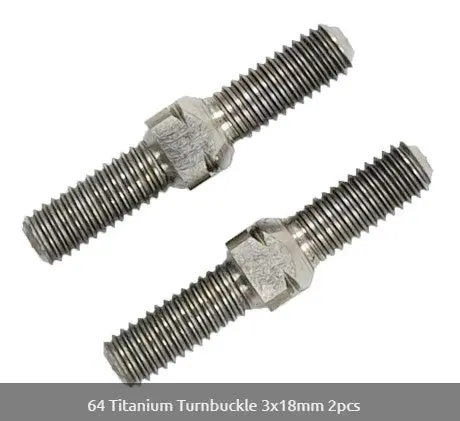 Tbti-0318 64 Titanium Turnbuckle 3X18mm (2Pcs) 1