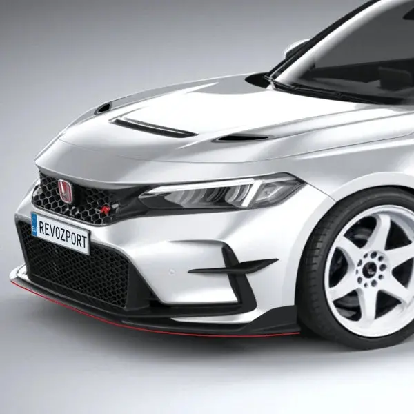 Revozport Honda Civic Type R Fl5 Dry Carbon Fiber Fl5 Front Bumper Canards 1