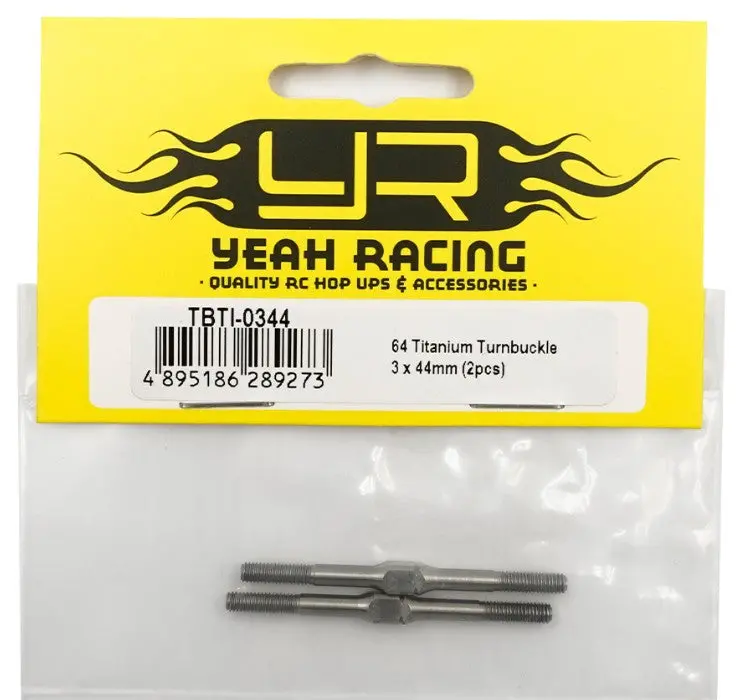 Tbti-0344 Yeah Racing 64 Titanium Turnbuckle 3X44mm 2Pcs 1