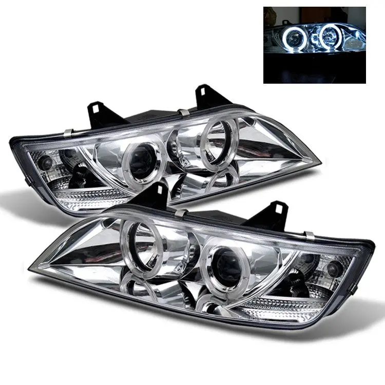 Bmw Z3 96-02 Chrome Housing Led Angel Eyes Projector Headlight 1