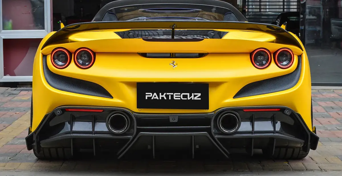 Paktechz Carbon Fiber Rear Diffuser For Ferrari F8 Tributo / Spider 1