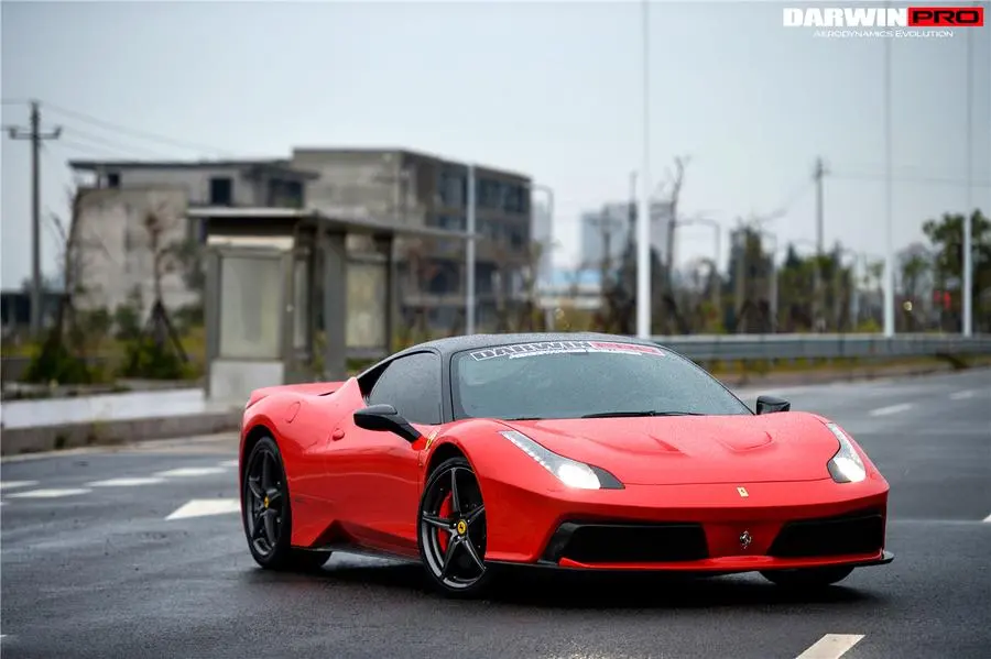 Darwinpro 2010-2015 Ferrari 458 Coupe Bkss Style Partial Carbon Fiber Full Body Kit 1