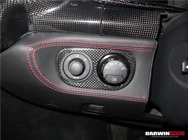 Darwinpro 2010-2015 Ferrari 458 Coupe/Spyder/Speciale Dry Carbon Fiber Light Switch Cover 1