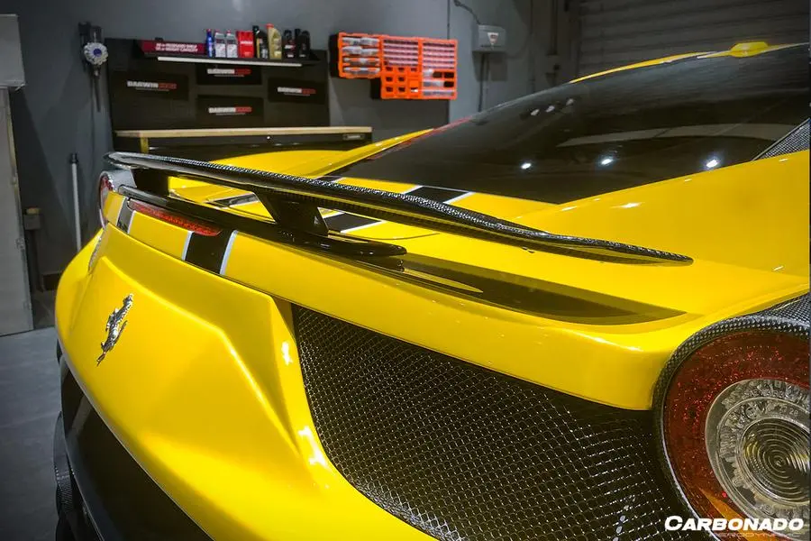 Carbondo 2010-2015 Ferrari 458 Coupe Nvt Style Carbon Fiber Trunk Spoiler 1