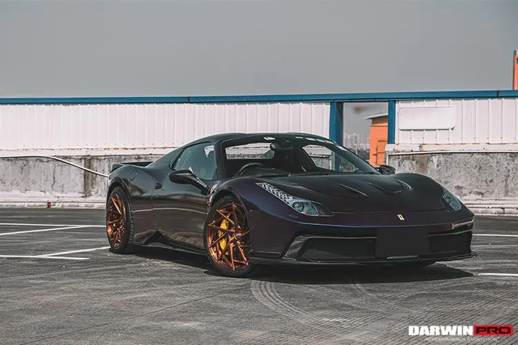 Darwinpro 2010-2015 Ferrari 458 Spider Bkss Style Partial Carbon Fiber Full Body Kit 1