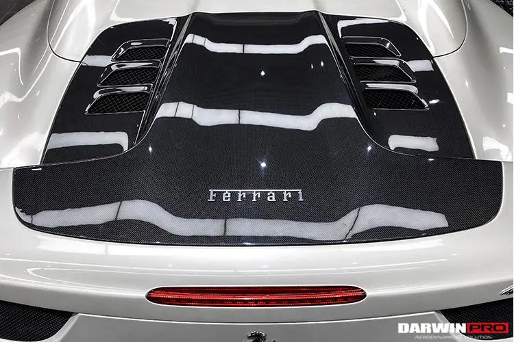 Darwinpro 2011-2015 Ferrari 458 Spyder Carbon Fiber Engine Hood Replacement 1