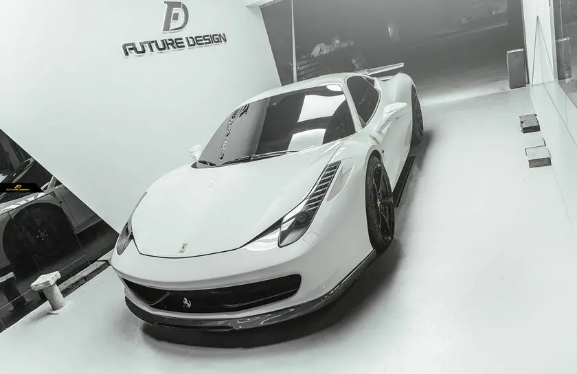 Future Design Dry Carbon Fiber Front Lip For Ferrari 458 Italia 1