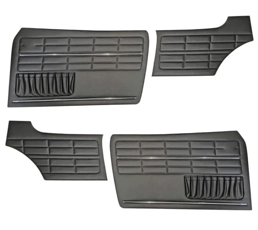 Door Panel Set, Black Vinyl - Ghia 1963 To 1974 1