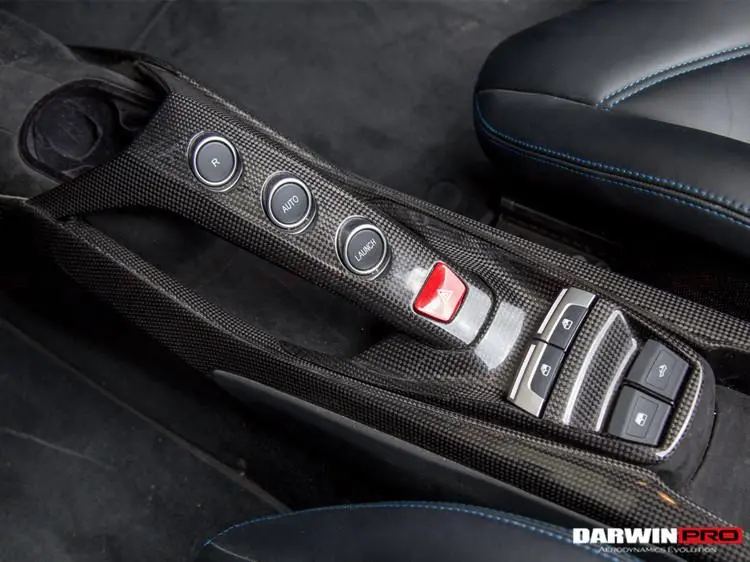 Darwinpro 2015-2019 Ferrari 488 Gtb/Spyder Dry Carbon Fiber Bridge Support & Windows Switches Panel 1