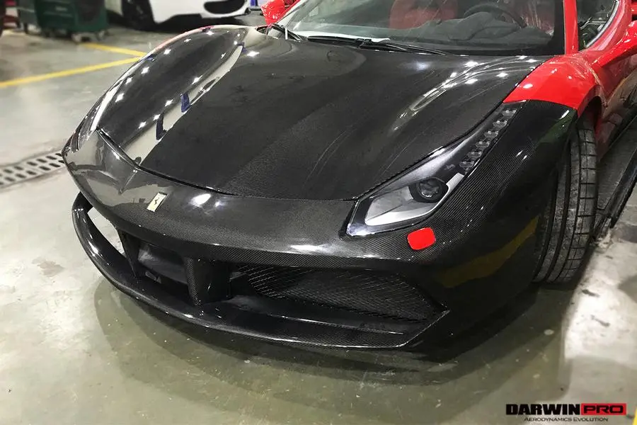 Darwinpro 2015-2019 Ferrari 488 Gtb/Spyder Carbon Fiber Hood 1