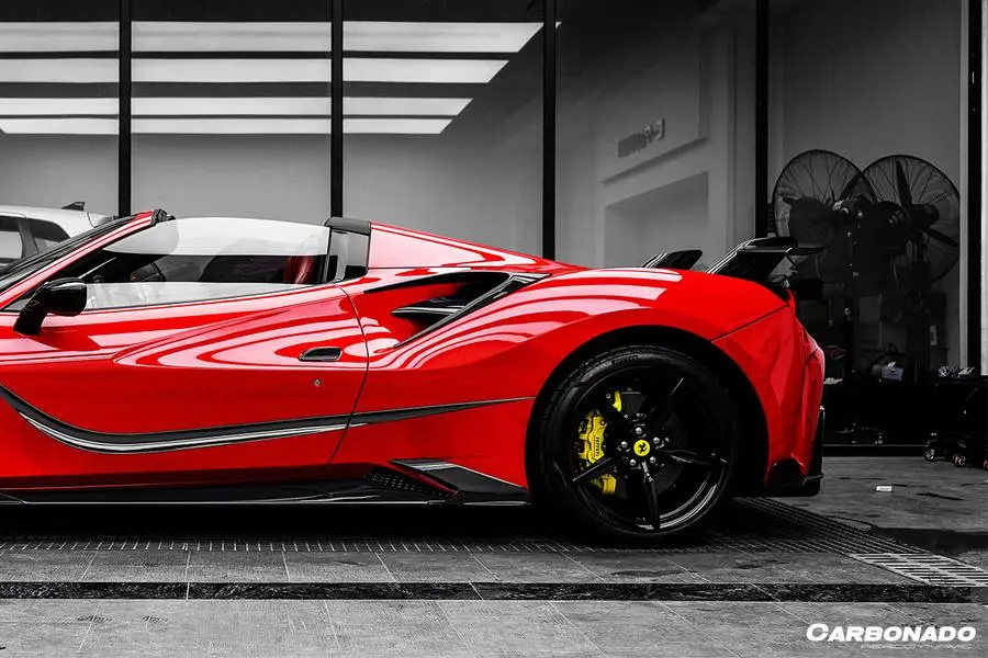 Carbonado 2015-2019 Ferrari 488 Gtb/Spyder Msy Style Carbon Fiber Door Handle 1