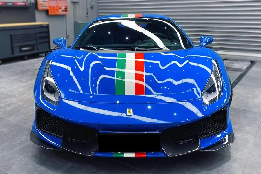 Darwinpro 2018-2020 Ferrari 488 Pista Partial Carbon Fiber Front Bumper 1