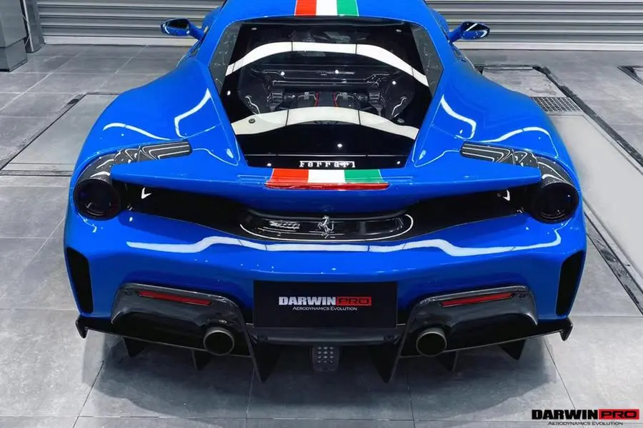Darwinpro 2018-2021 Ferrari 488 Pista Carbon Fiber Rear Diffuser 1