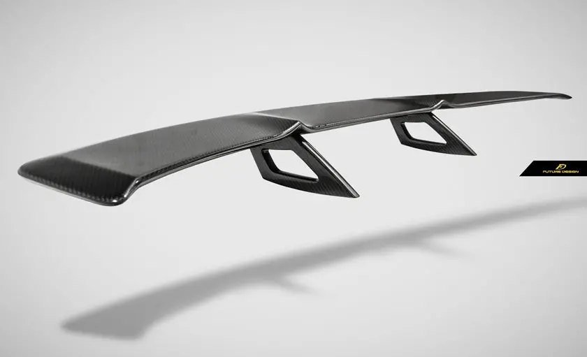 Future Design Dry Carbon Fiber Rear Spoiler Wing For Ferrari 488 Gtb 1