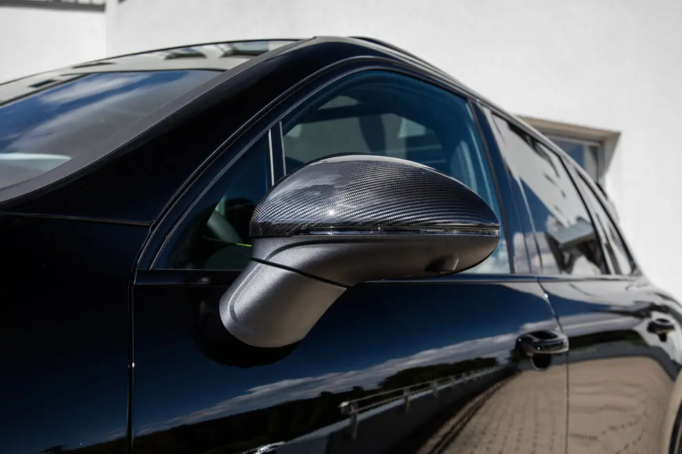 Techart Side Mirror Trims, Carbon Glossy For Porsche 958.2 Cayenne From My15 With Lane Change Assist 1