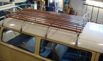 Roof Rack, Wood And Stainless Steel, 4 Bow - Kombi 1