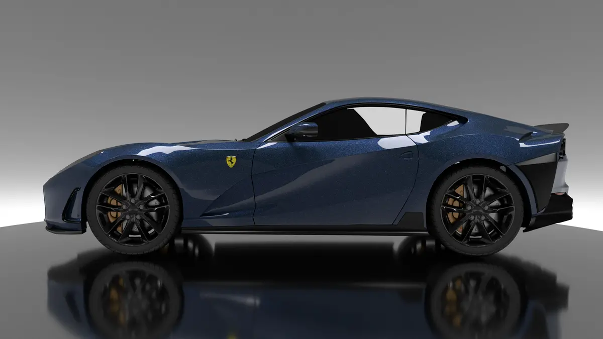 Dmc Ferrari 812 Superfast Side Skirt Flaps Carbon Fiber 1