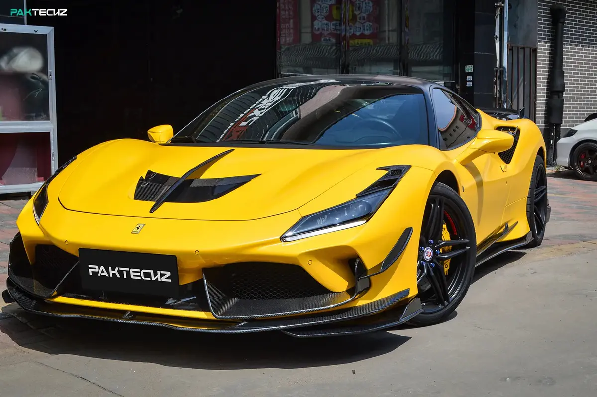 Paktechz Carbon Fiber Front Lip Spoiler For Ferrari F8 Tributo / Spider 1