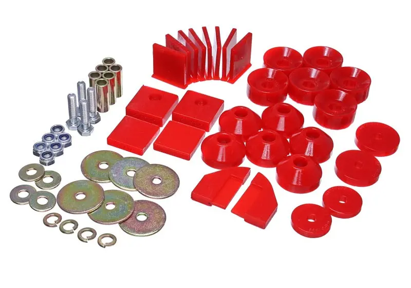 Energy Suspension Red Polyurethane Body Mount Kit For 1986–1995 Suzuki Samurai 1